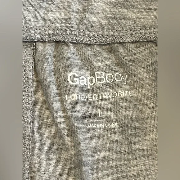 GapBody Women's Drawstring-Waist Jogger Pajama Pants size Large Grey Heather - Picture 6 of 9